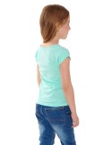 Tricou fete cu inscriptii, menta NDZ8194 - Magazin online - Boutique